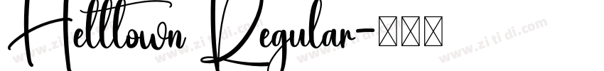 Helltown Regular字体转换